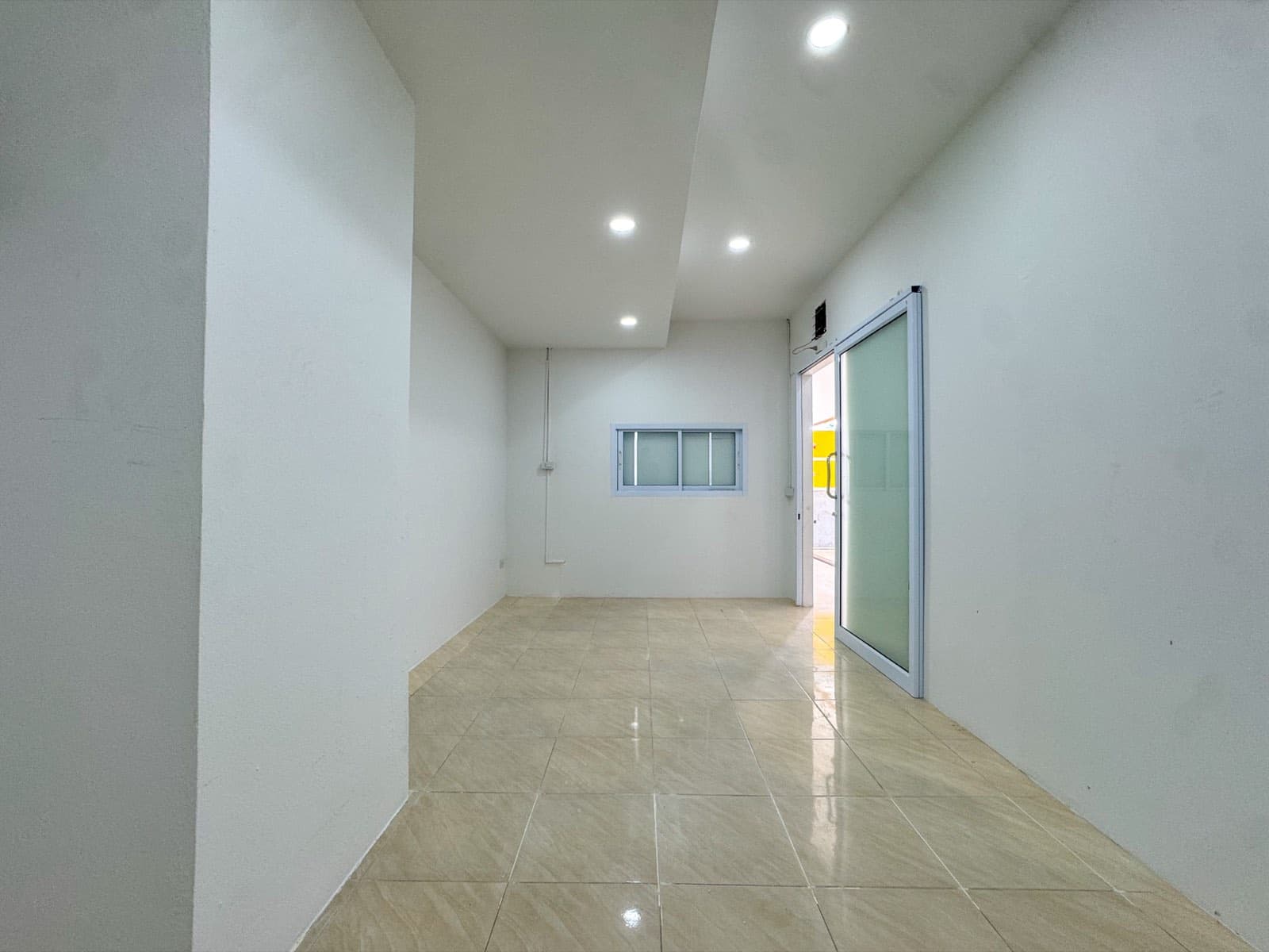 Empty private self storage room with frosted glass door in Chaweng
